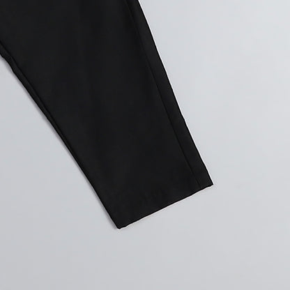 Black Velvet Kurta set with chanderi panel