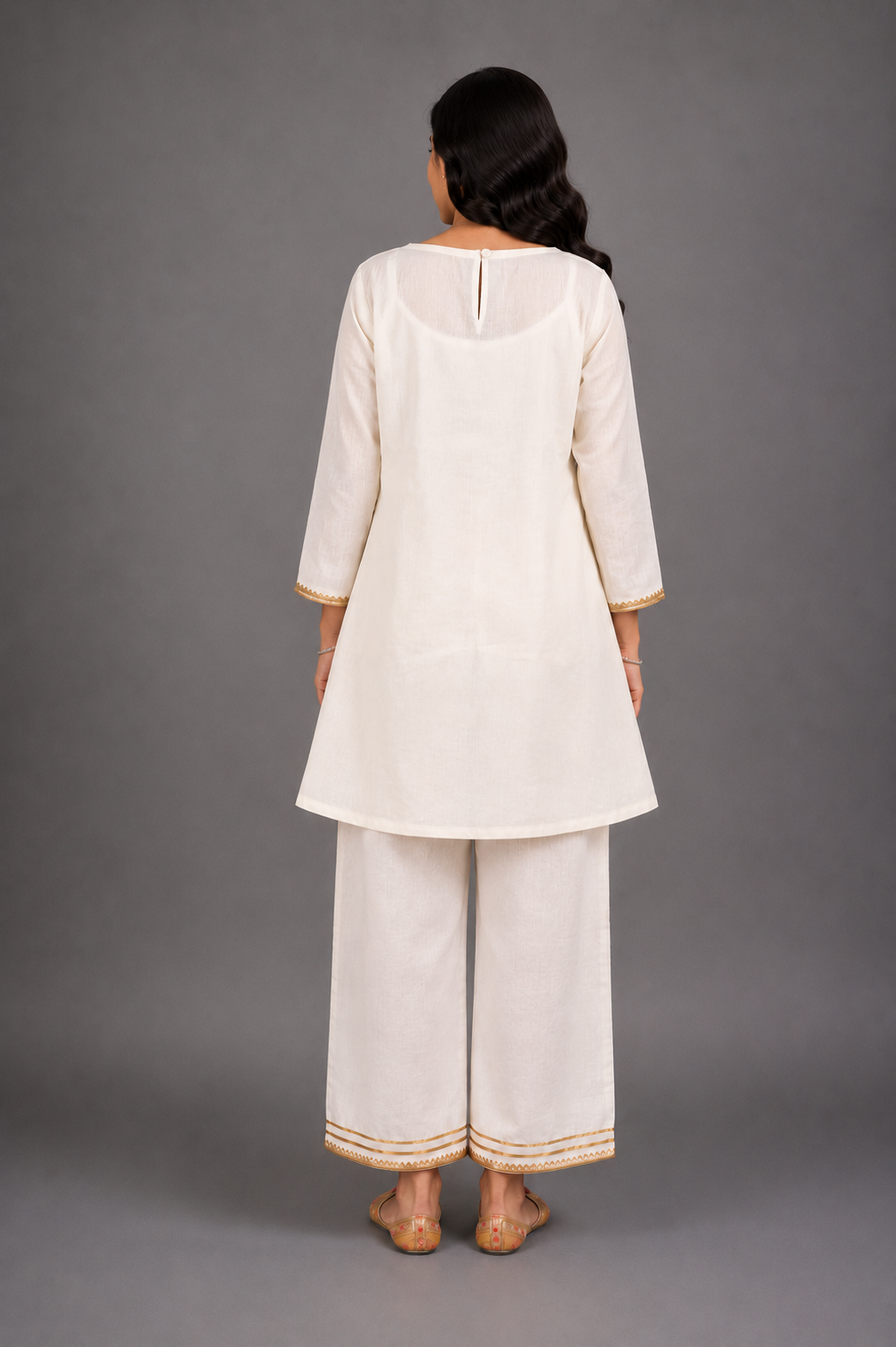Happy Holi Yoke Embroidered Kurta Pyjama
