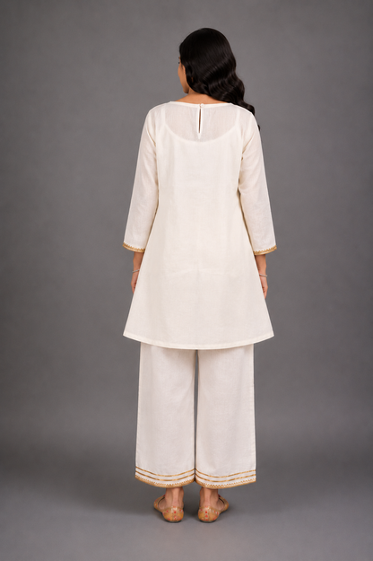 Happy Holi Yoke Embroidered Kurta Pyjama