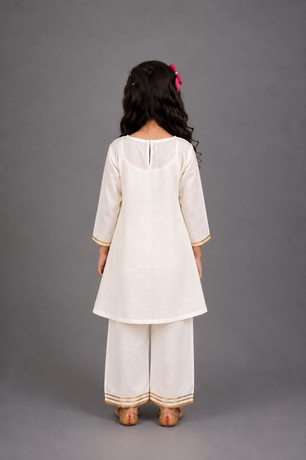 Happy Holi Yoke Embroidered Kurta Pyjama