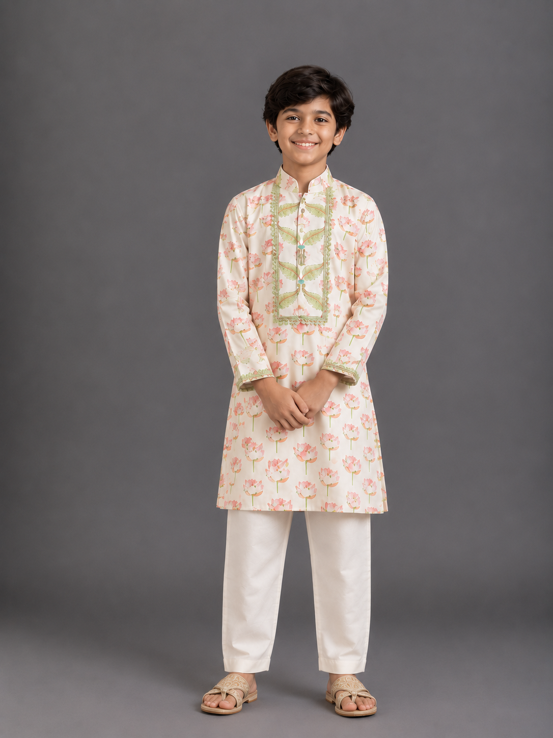 Lotus Printed Kurta with bottoms