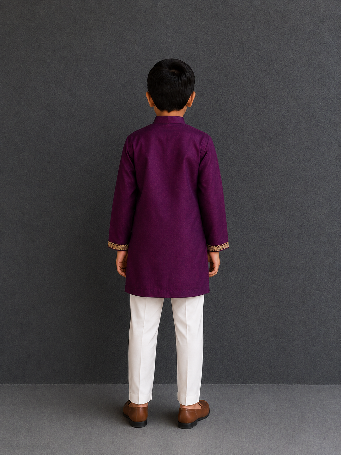 Purple Kurta with Attached Jacket (MAMU KI SHAADI)