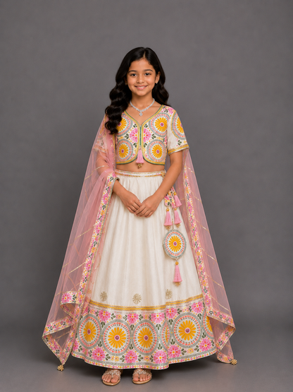 Sunflower charm  lehnga choli set