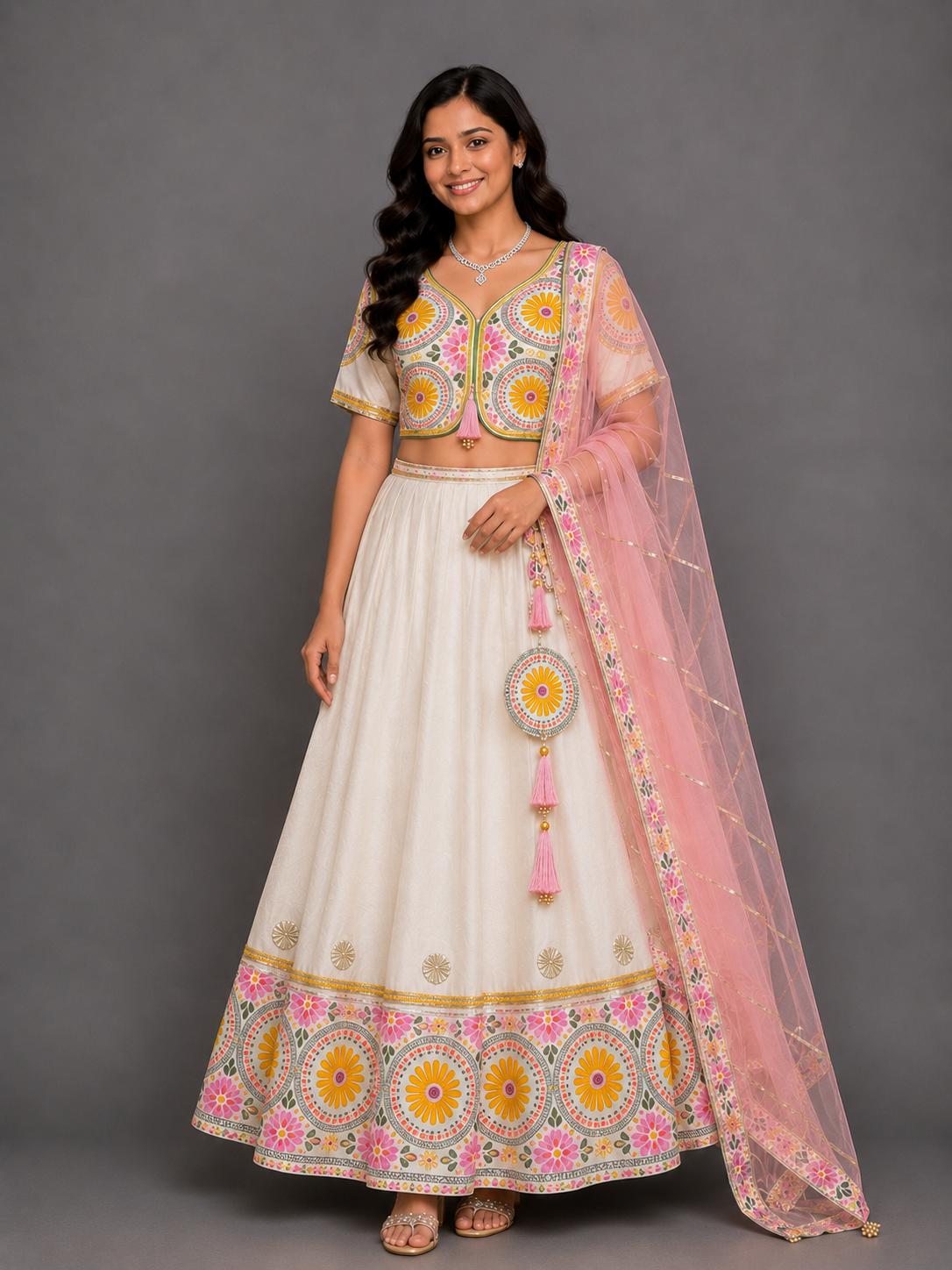 Sunflower charm  lehnga choli set