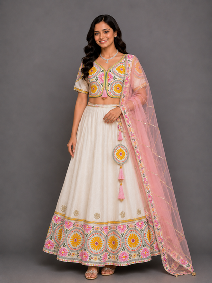 Sunflower charm  lehnga choli set