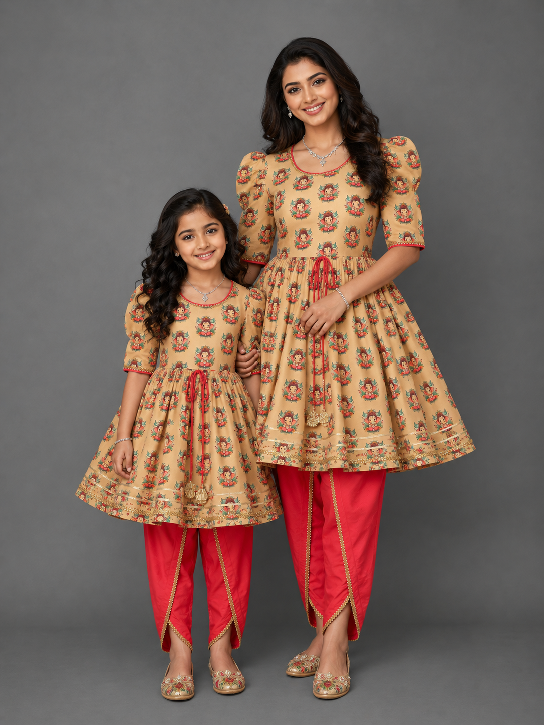 Gold Printed Ganpati Dhoti set