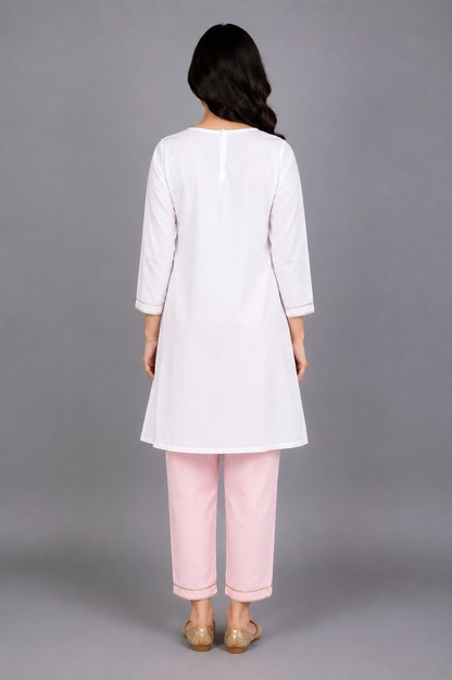 Holi Hai Girl Embroidered  Kurta Pyjama set