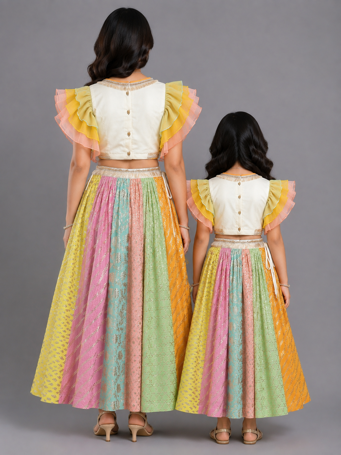Pastel Multi colors lehnga set