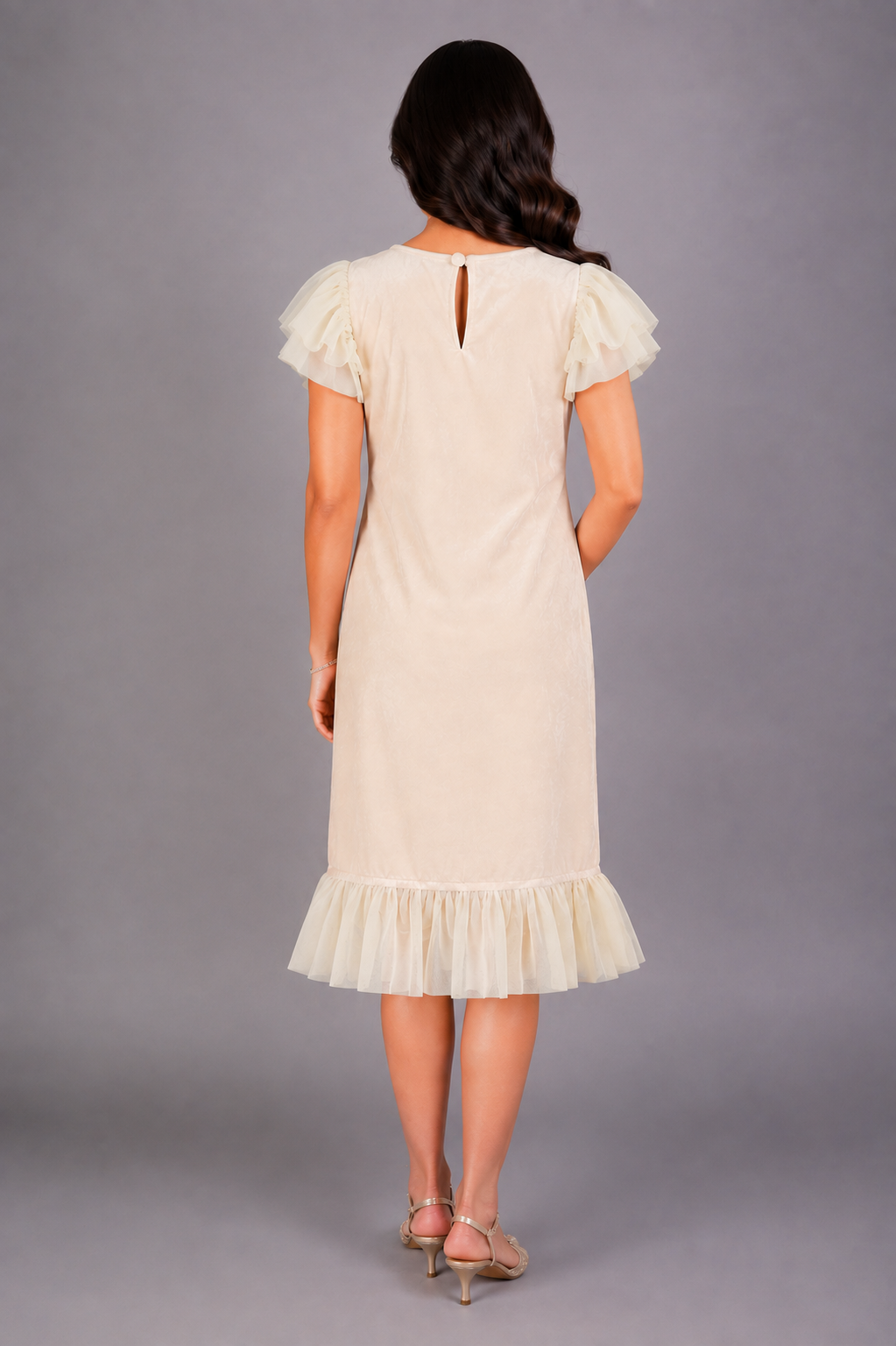 Off White  Velvet Merry Christmas  Dress