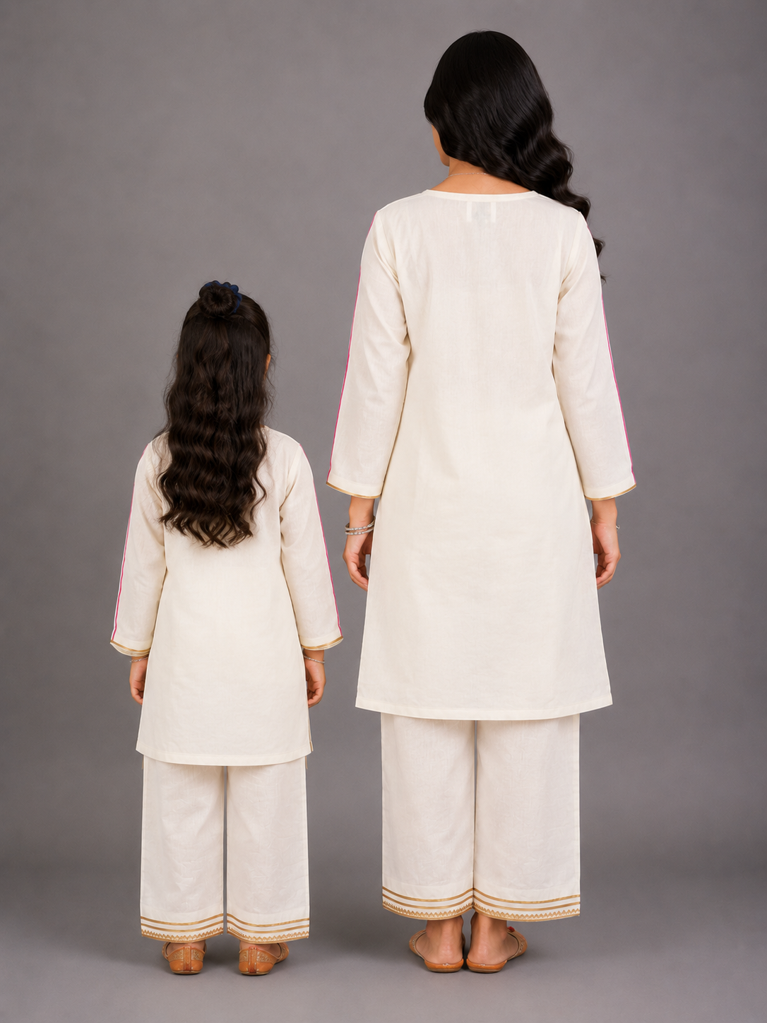 Colorful Holi Hands Embroidered Kurta Pyjama