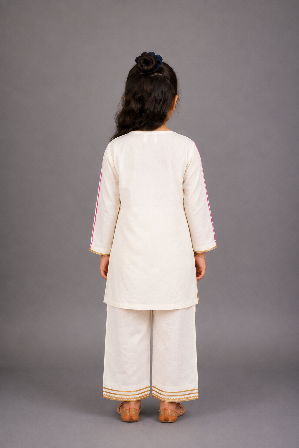 Colorful Holi Hands Embroidered Kurta Pyjama