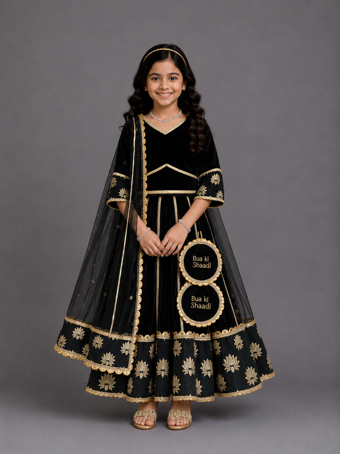 Black Velvet Lehnga (Bua Ki Shaadi )