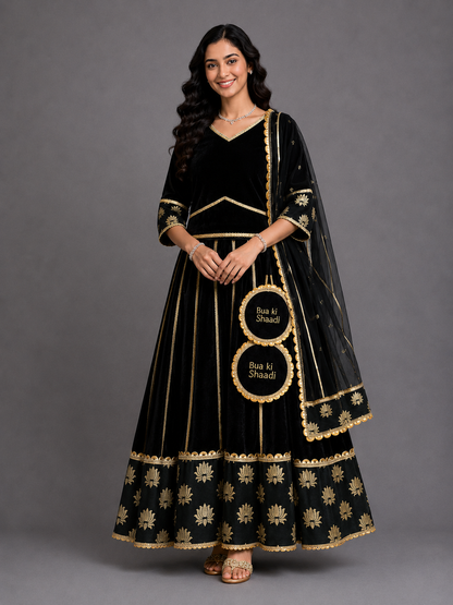 Black Velvet Lehnga (Bua Ki Shaadi )