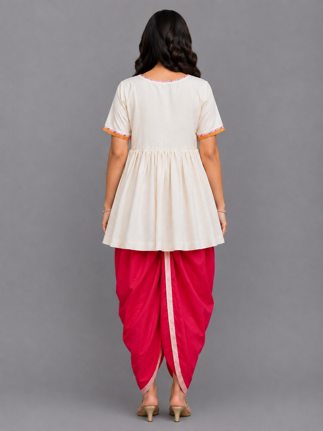 Krishna embroidered Kurta Dhoti