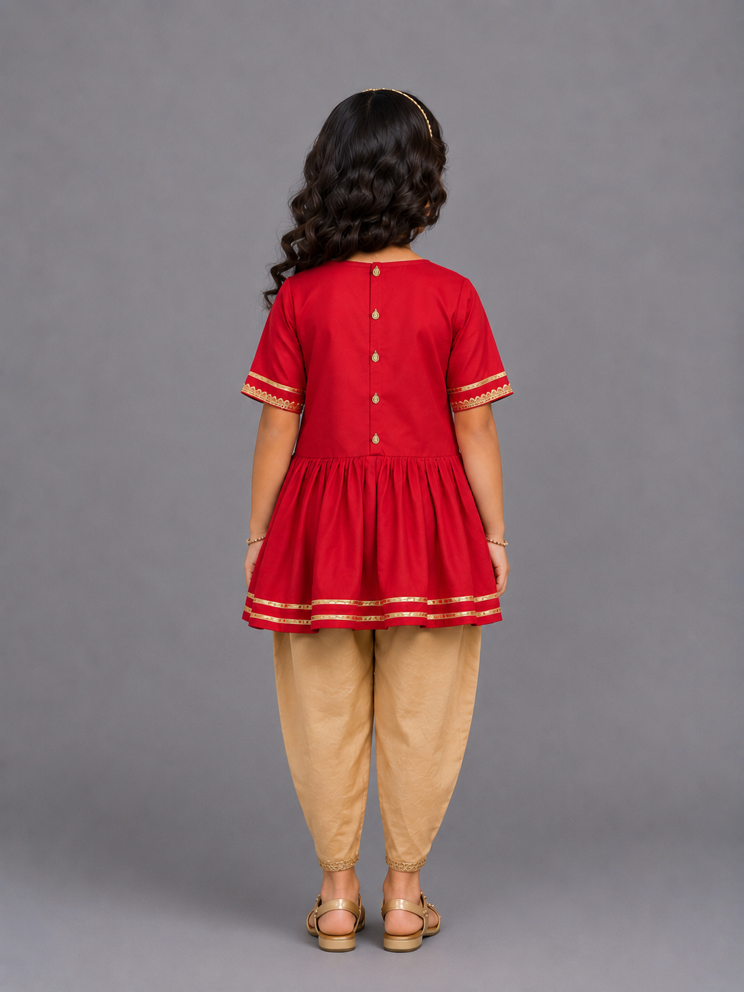Thread of Love peplum kurta with Dhoti set