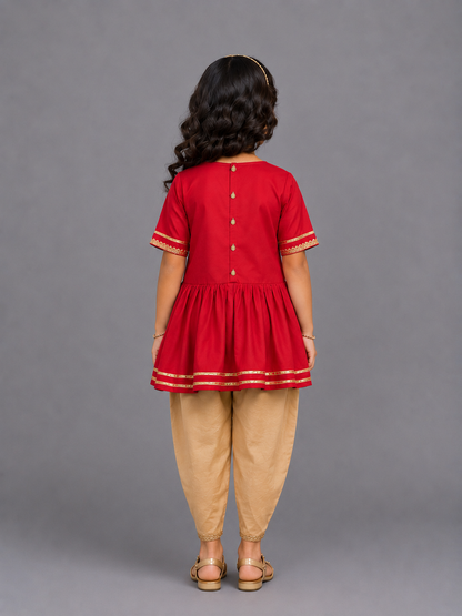 Thread of Love peplum kurta with Dhoti set