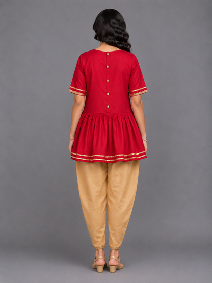 Thread of Love peplum kurta with Dhoti set
