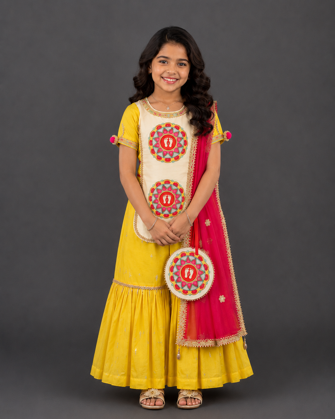 Laxmi Feet Printed Blouse Sharara set