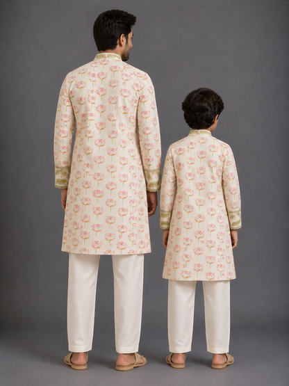 Lotus Printed Kurta with bottoms