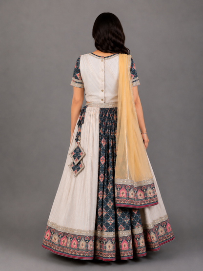 Diamond Print Lehnga Set dupatta