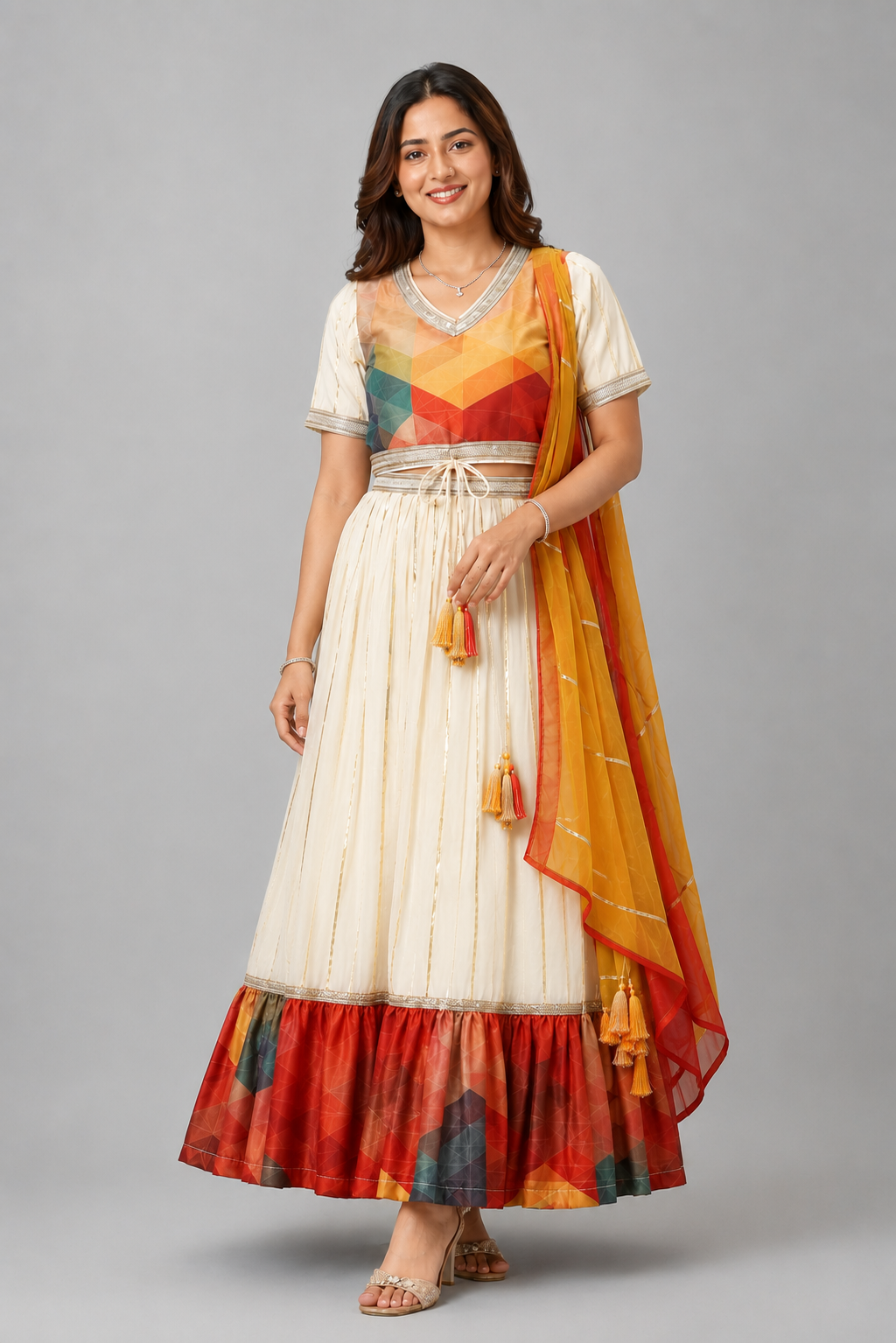Kaleidoscope Printed lehnga set