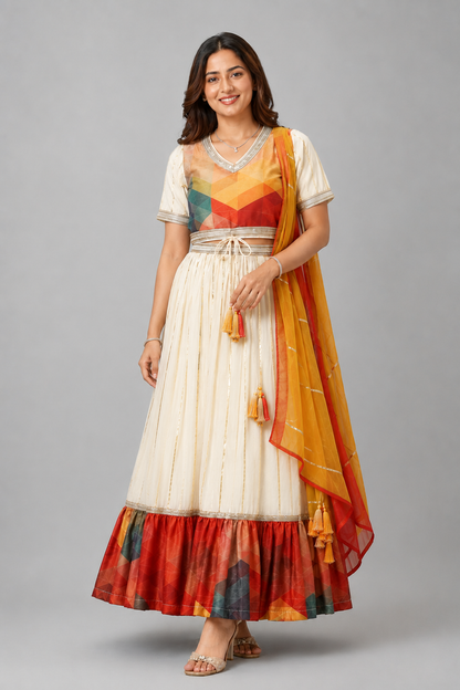 Kaleidoscope Printed lehnga set