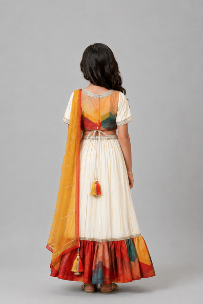 Kaleidoscope Printed lehnga set