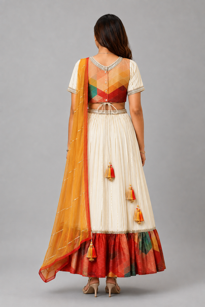 Kaleidoscope Printed lehnga set