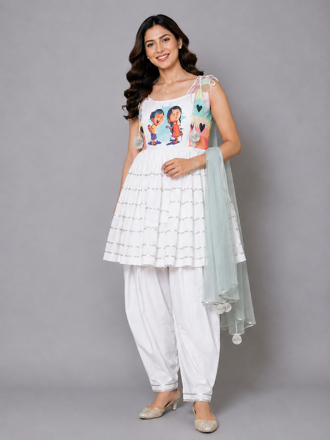 Brother Sister Figure Rakhi kurta set
