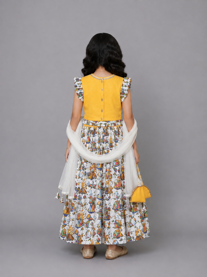 Lohri printed Cotton Lehnga set