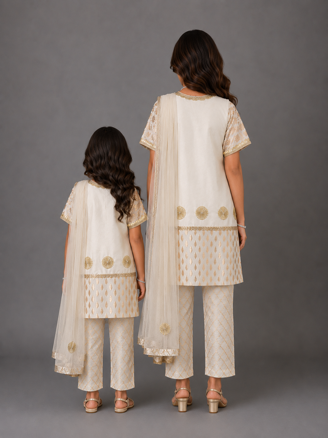 Off White Chanderi Kurta set