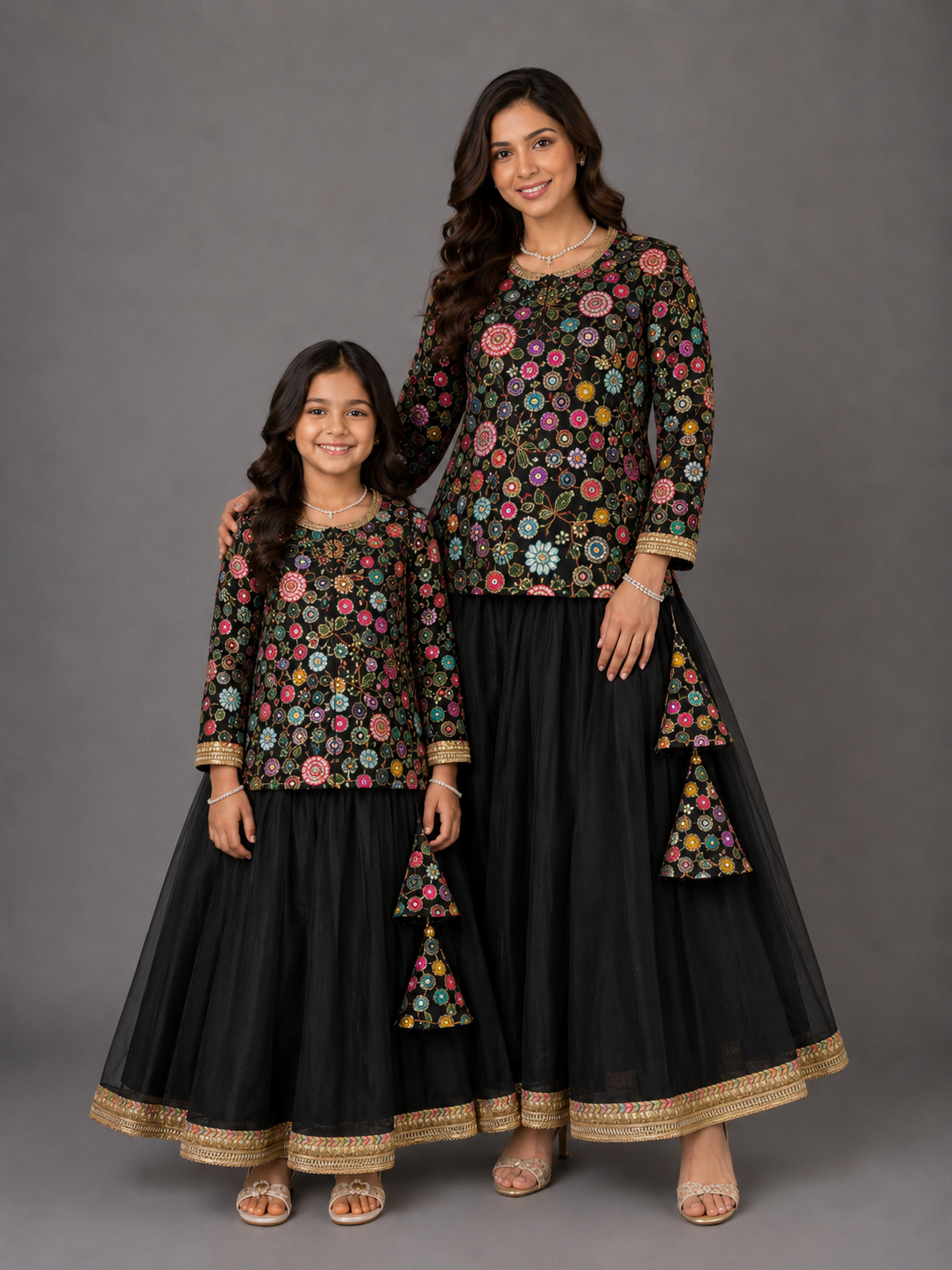 Black Embrodiery Lehnga set