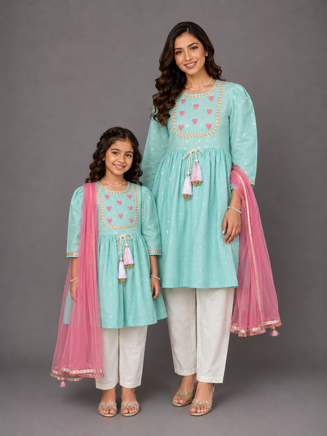 Blue Anchor Thread Kurta set