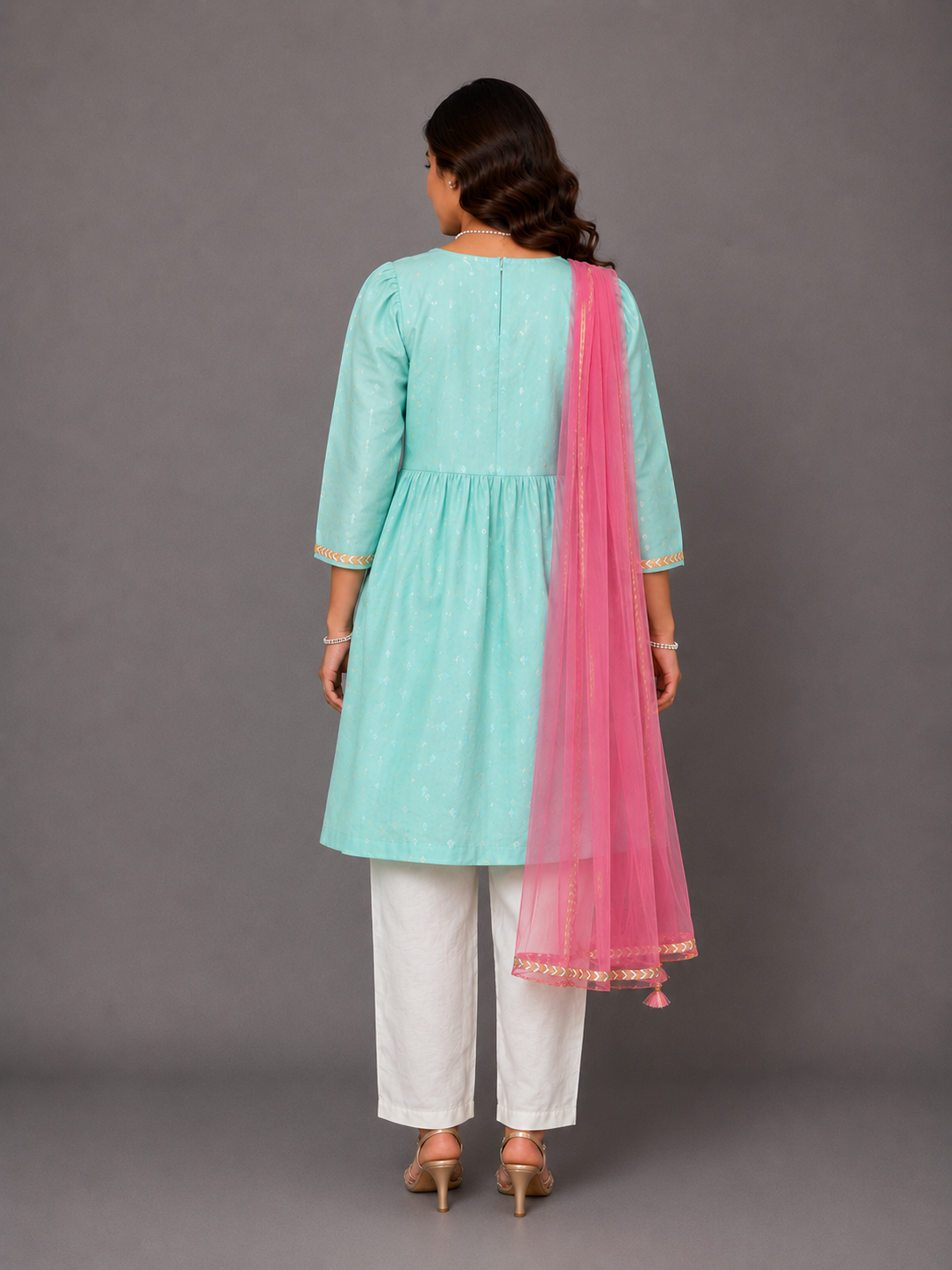 Blue Anchor Thread Kurta set