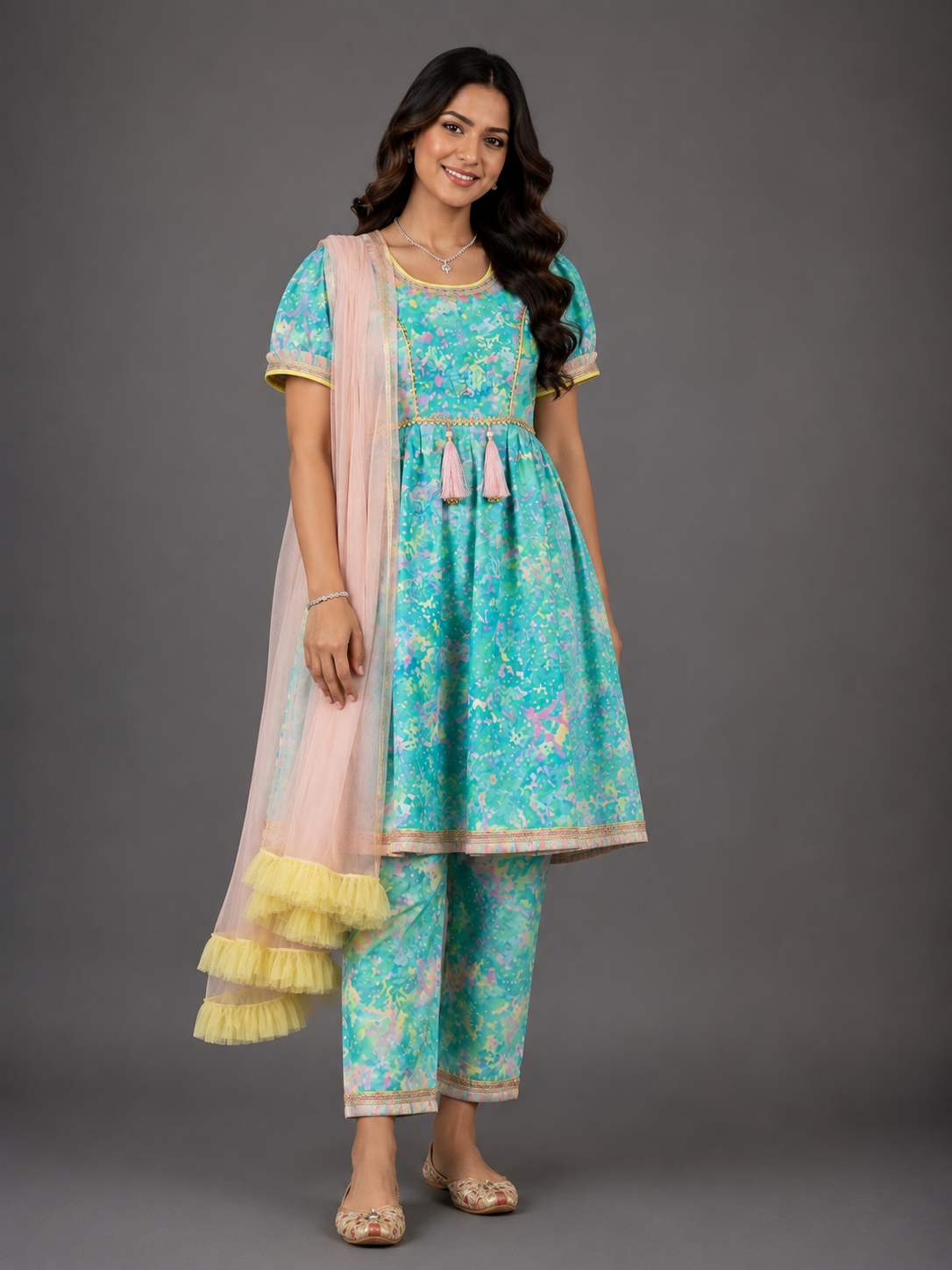 Blue Holi Print kurta set