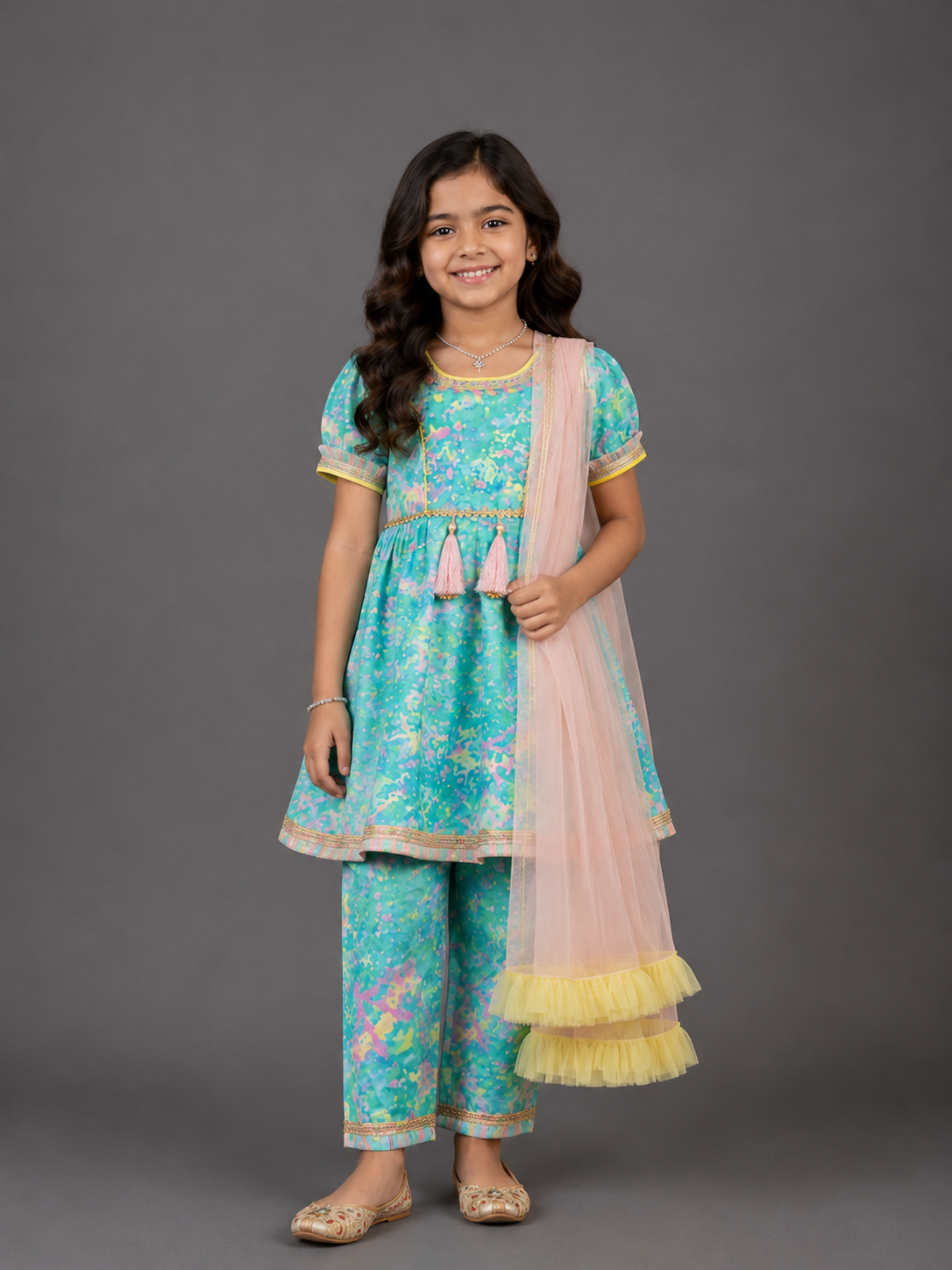 Blue Holi Print kurta set