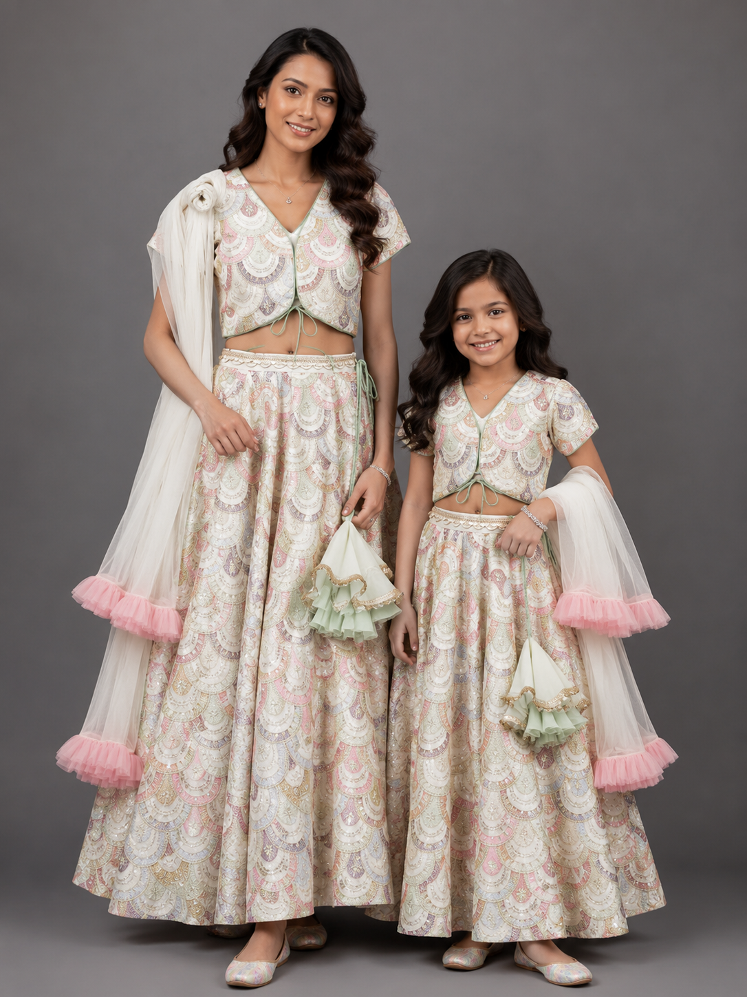 White Embroidery Lehenga  Set