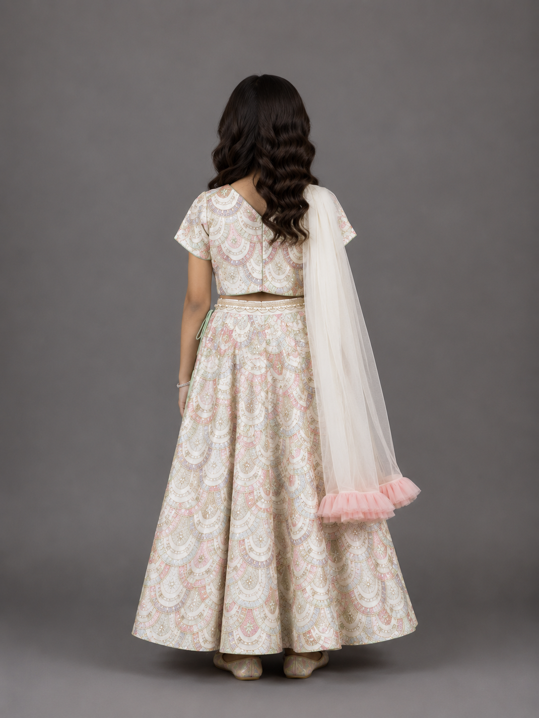 White Embroidery Lehenga  Set