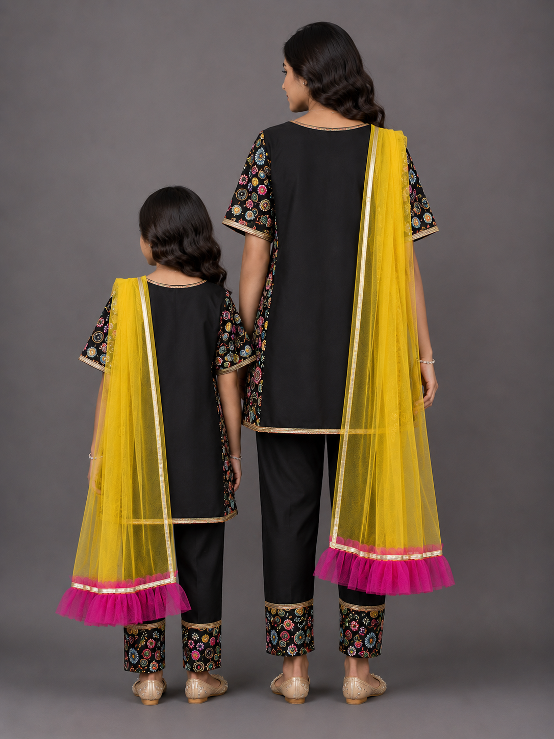 Black Embroidery Kurta Set