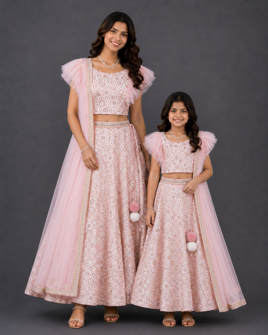 Baby Pink Heavy  Embroidery  Lehnga set with Dupatta