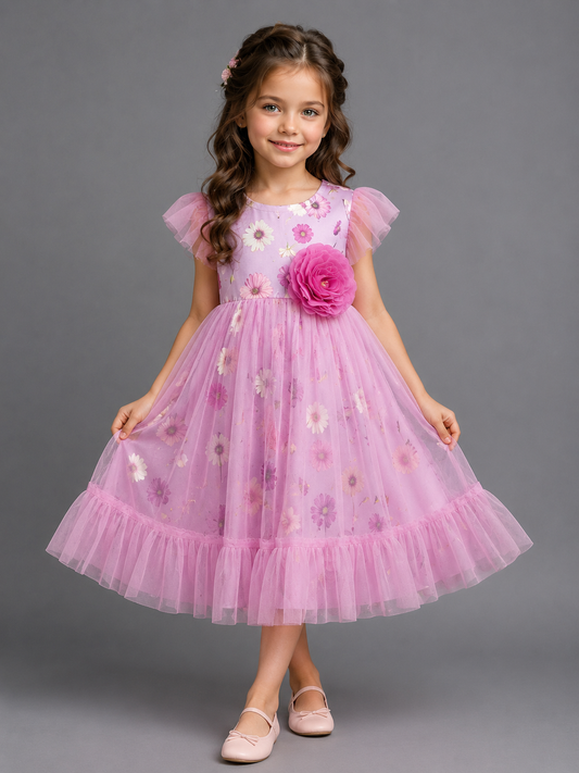 Lilac Floral Dress
