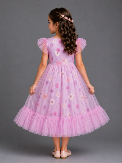 Lilac Floral Dress