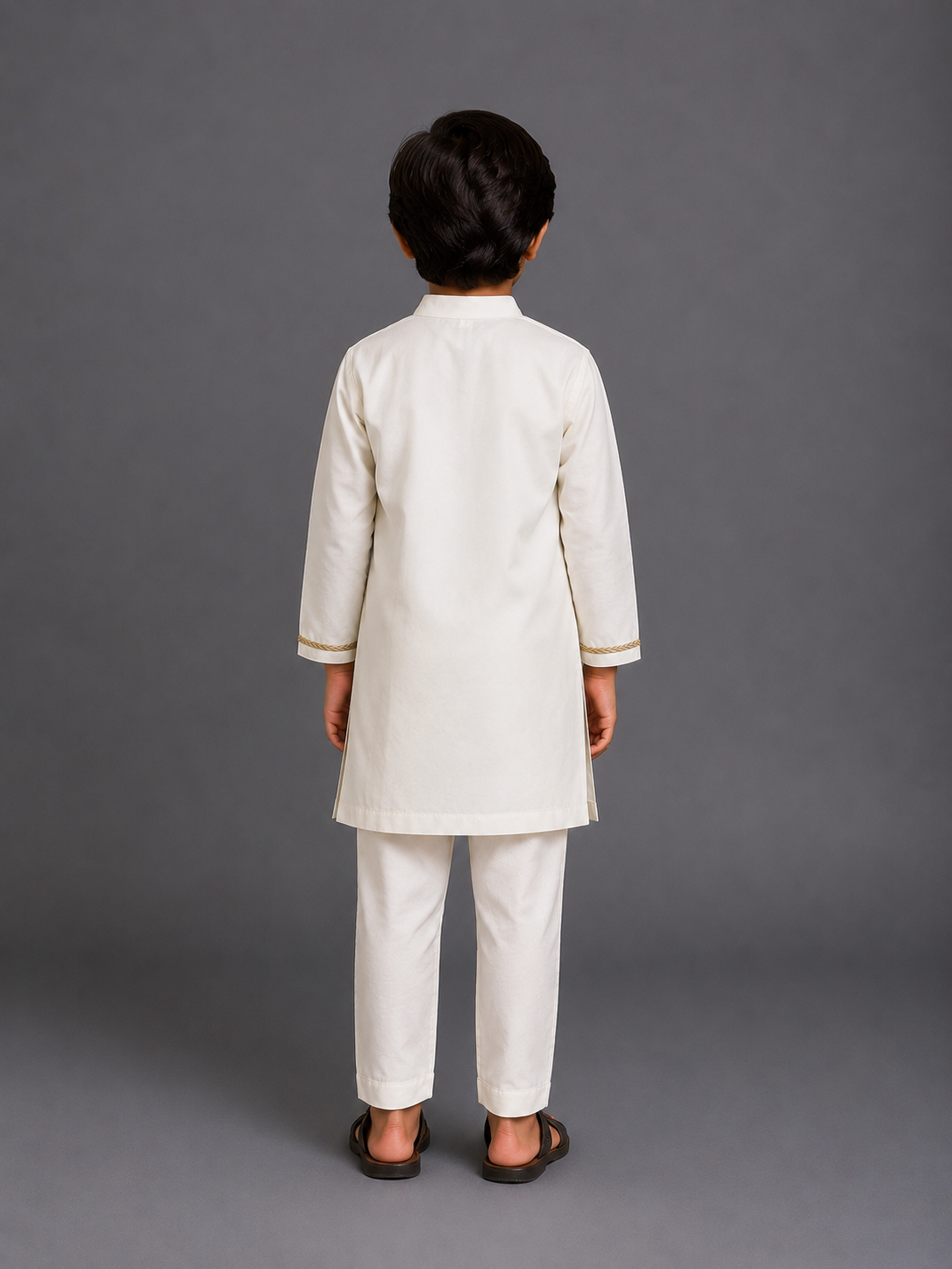 Two shades of Green Chanderi kurta set