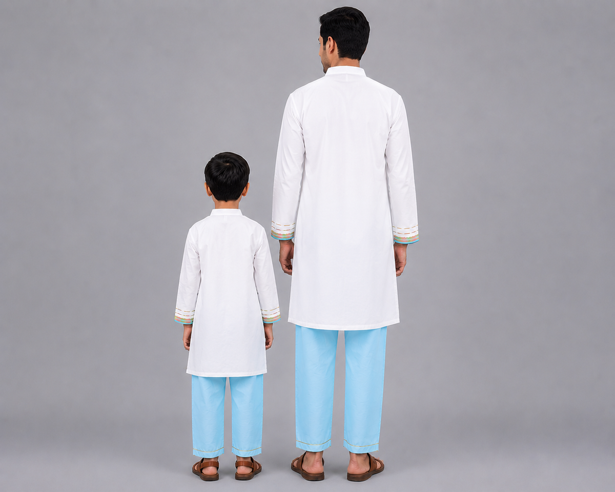 Kids Playing Holi printed pocket Kurta Pyjama set