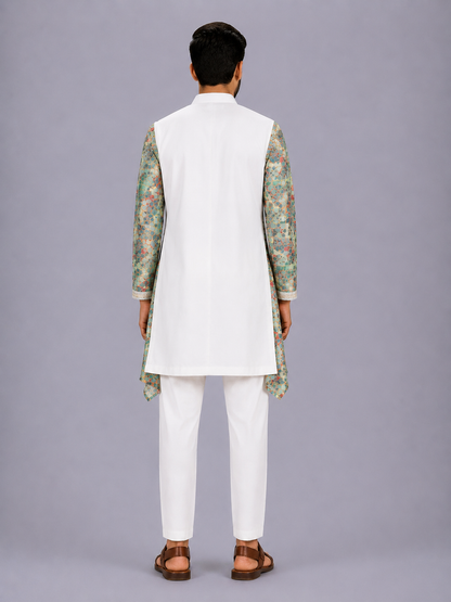 Kaliedoscope pleated Ethnic kurta set
