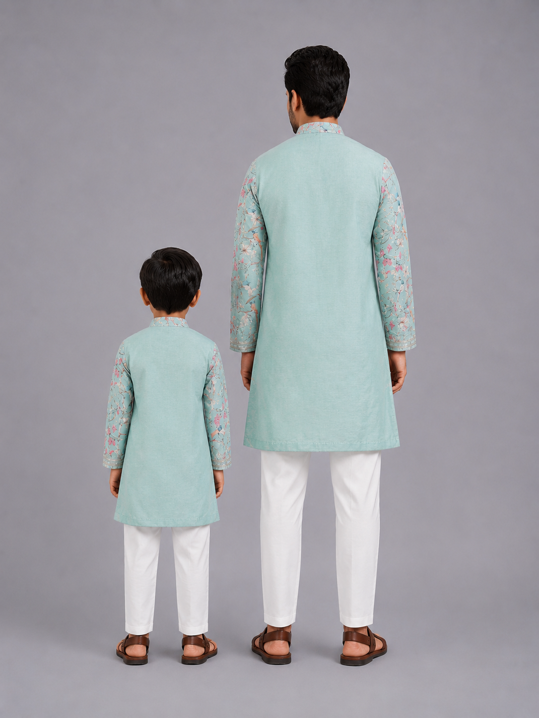 Pastel  Bird Pint Kurta Pyjama set