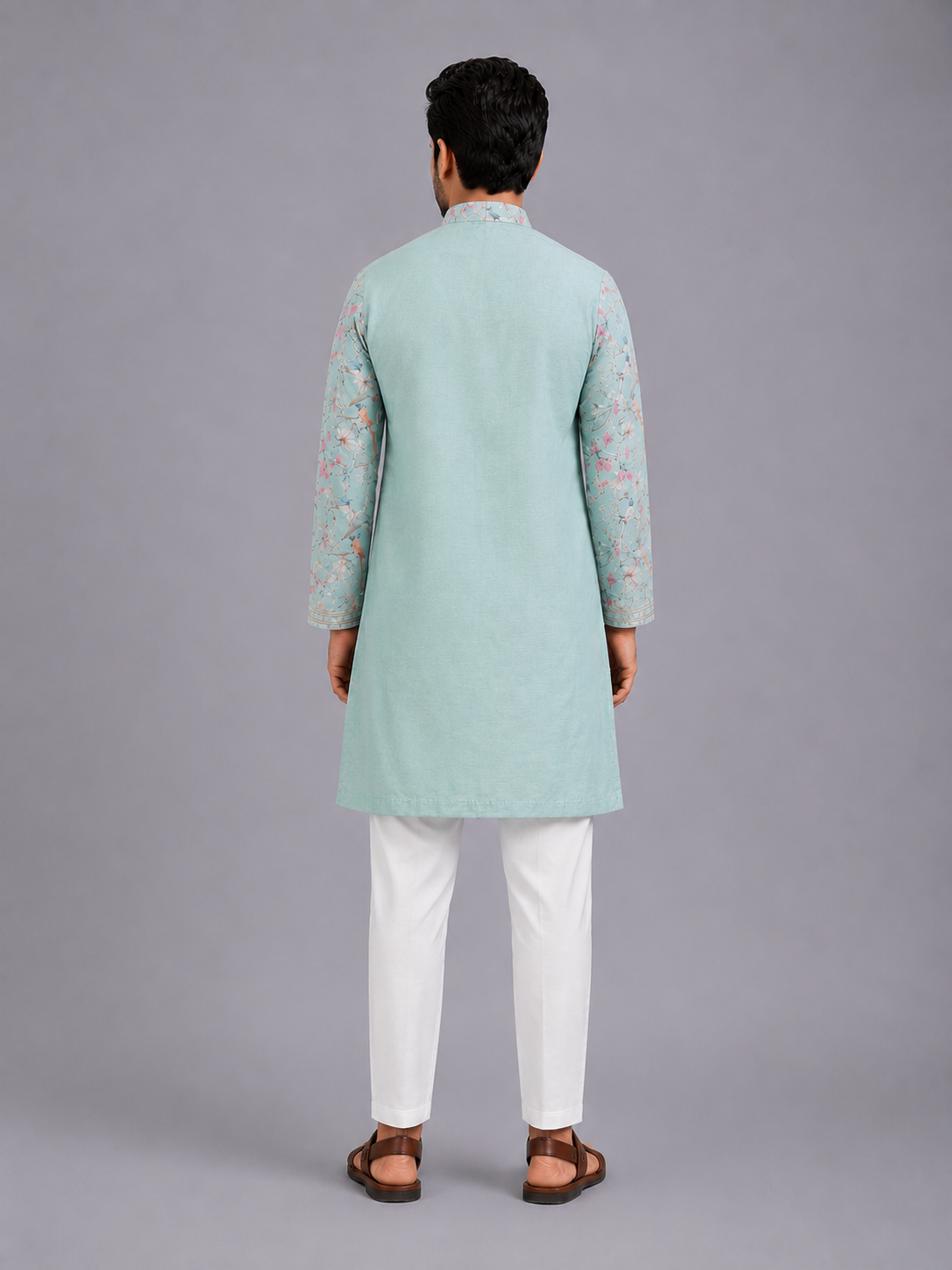Pastel  Bird Pint Kurta Pyjama set