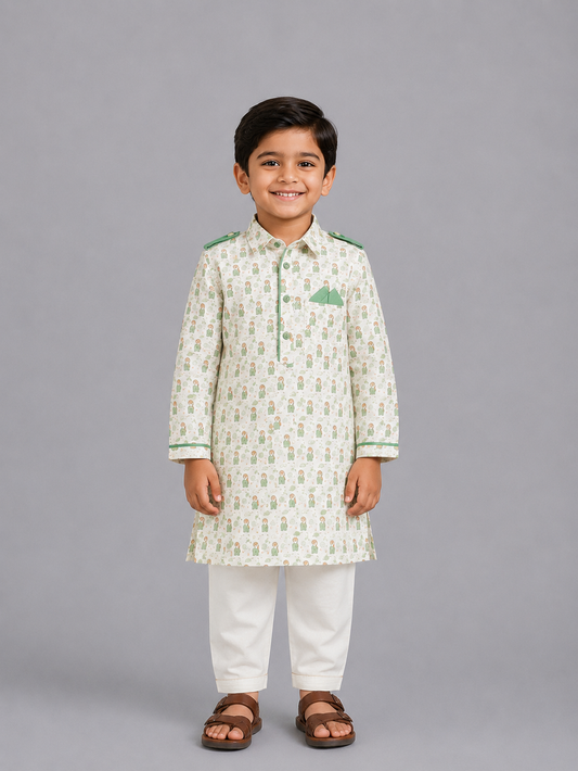 Eid Printed Pathani Salwar set