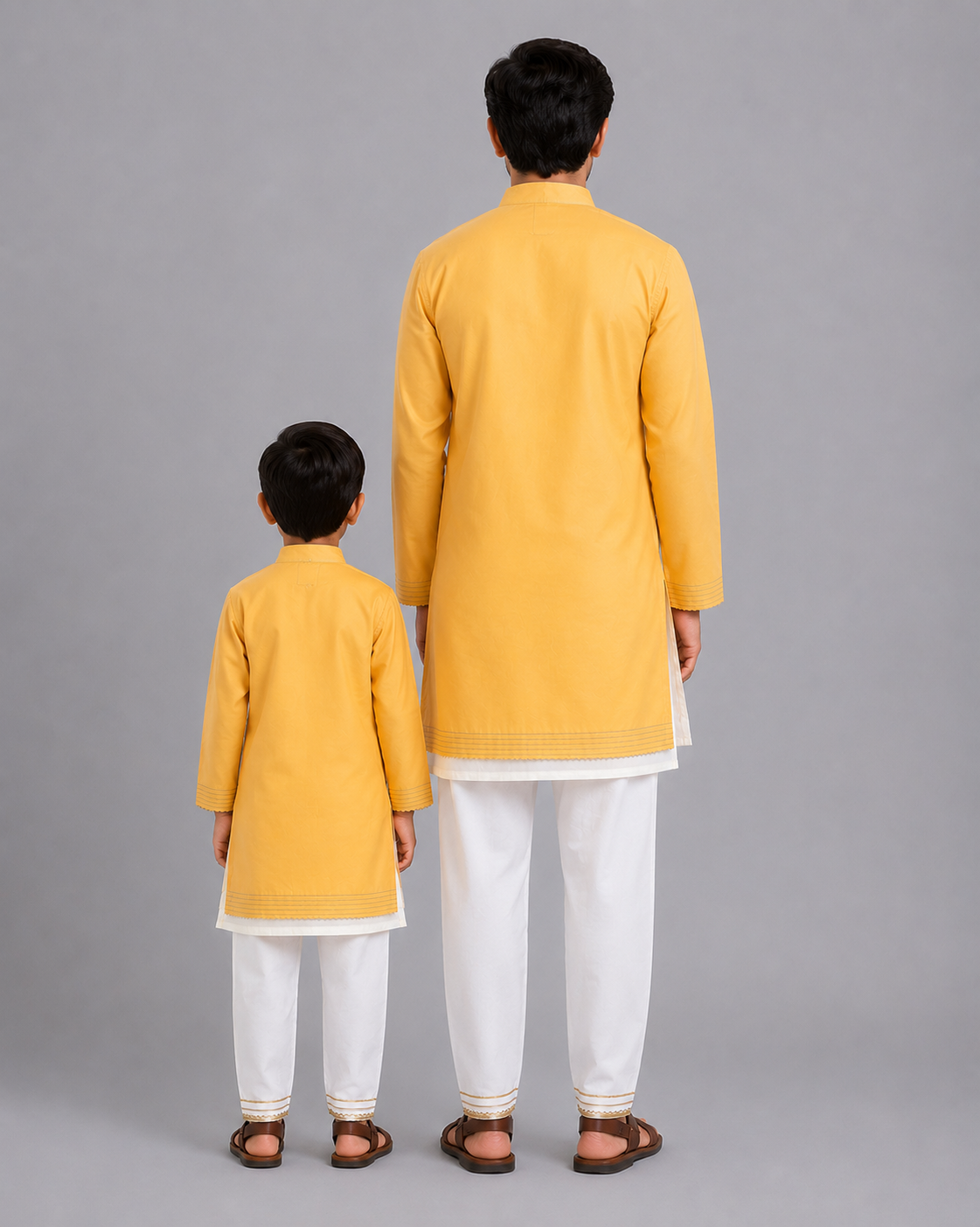 Kite Embroidered White Yellow Kurta Pyjama set