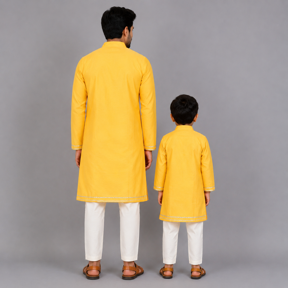 Kite Embroidered Yellow Kurta Pyjama set